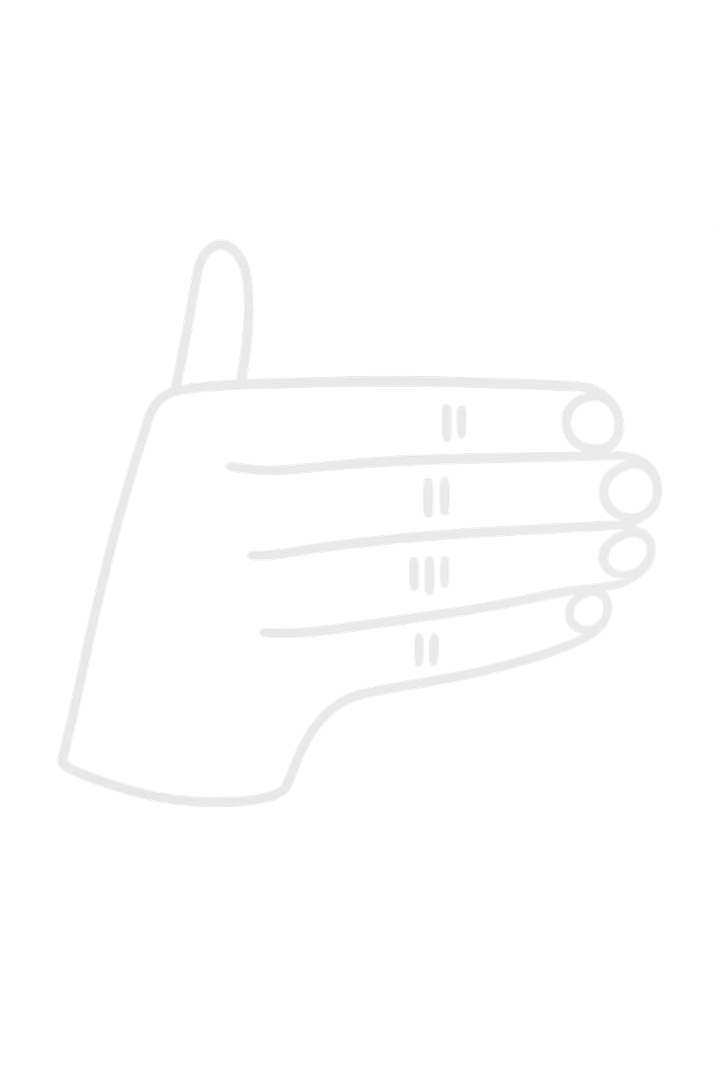 Litera M w języku migowym.